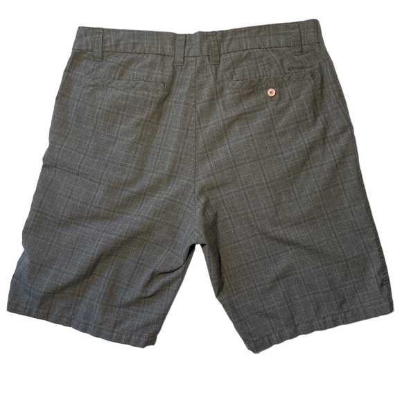 O'Neill Gray Plaid Shorts - 36 - Relaxed Fit - Picture 2 of 2